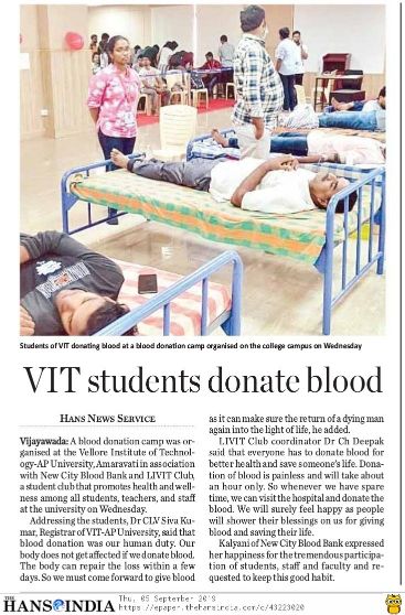 Blood donationnews_Hans india_p1