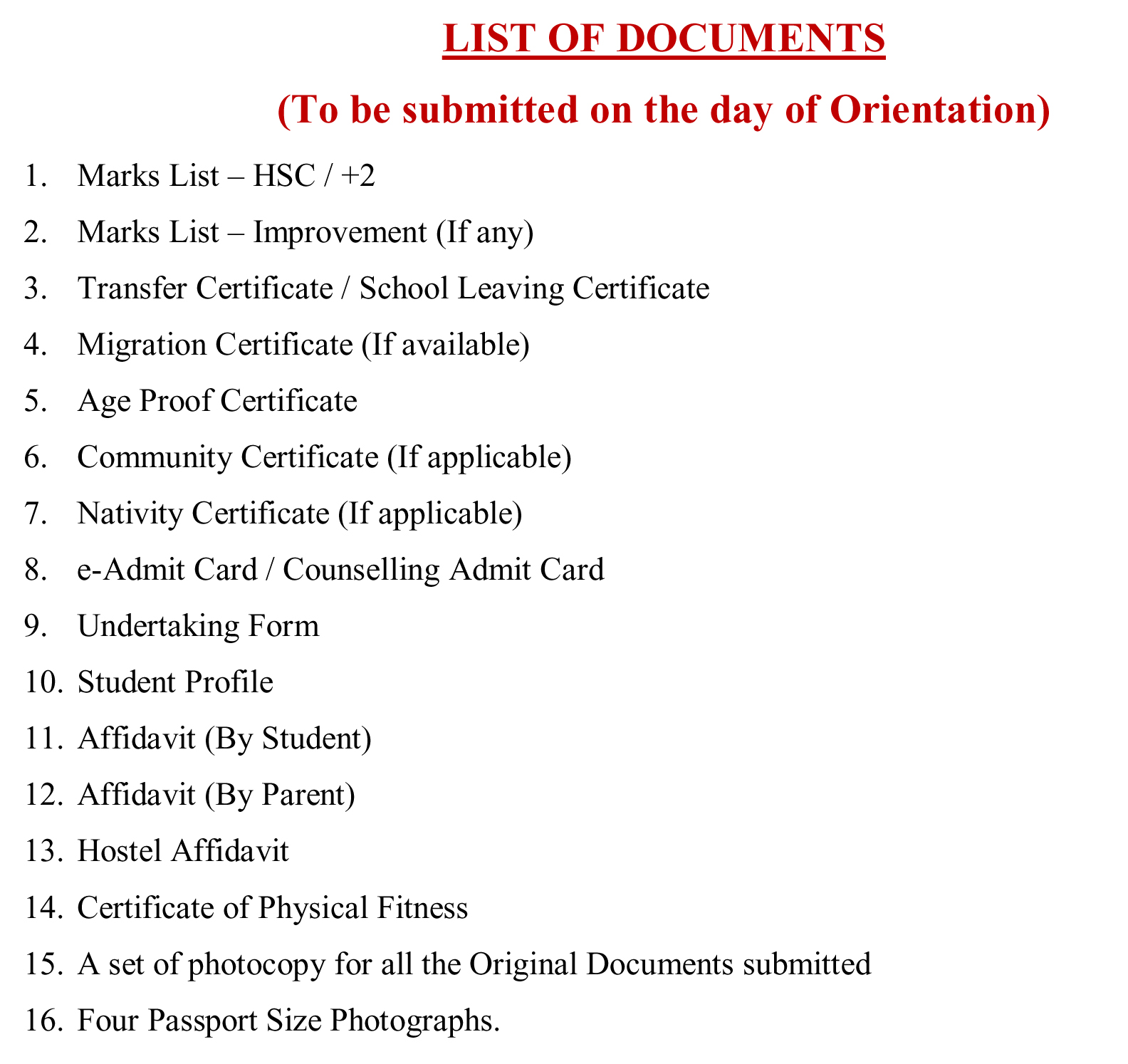 List-of-Documents