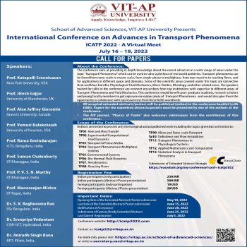 International Conference on Advances in Transport Phenomena (ICATP) 2022