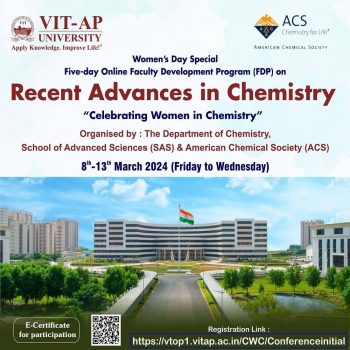 Women's Day Special Five-day Online Faculty Development Program (FDP) on Recent Advances in Chemistry